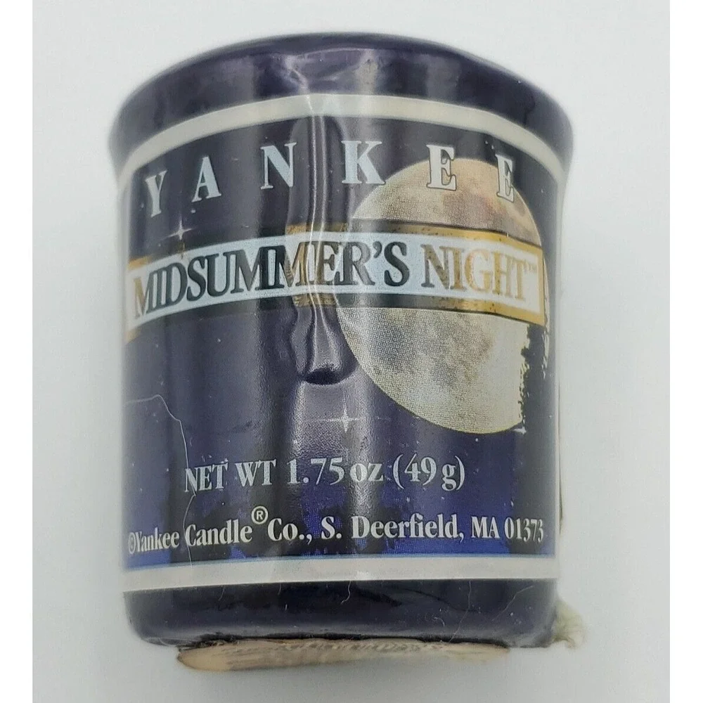 Yankee Candle Midsummer's Night Retired Size VOTIVE 1.75oz 69g Sealed Dark Purpl
